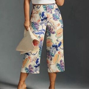 Anthropologie Colette Crop Linen Pants: Sarah Gordon Art